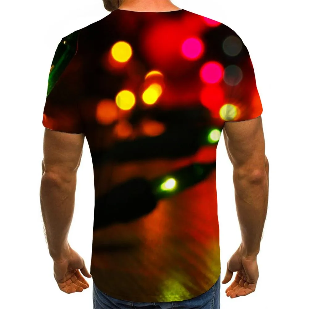 little lantern shirt Cool festival Casual Christmas art costume men