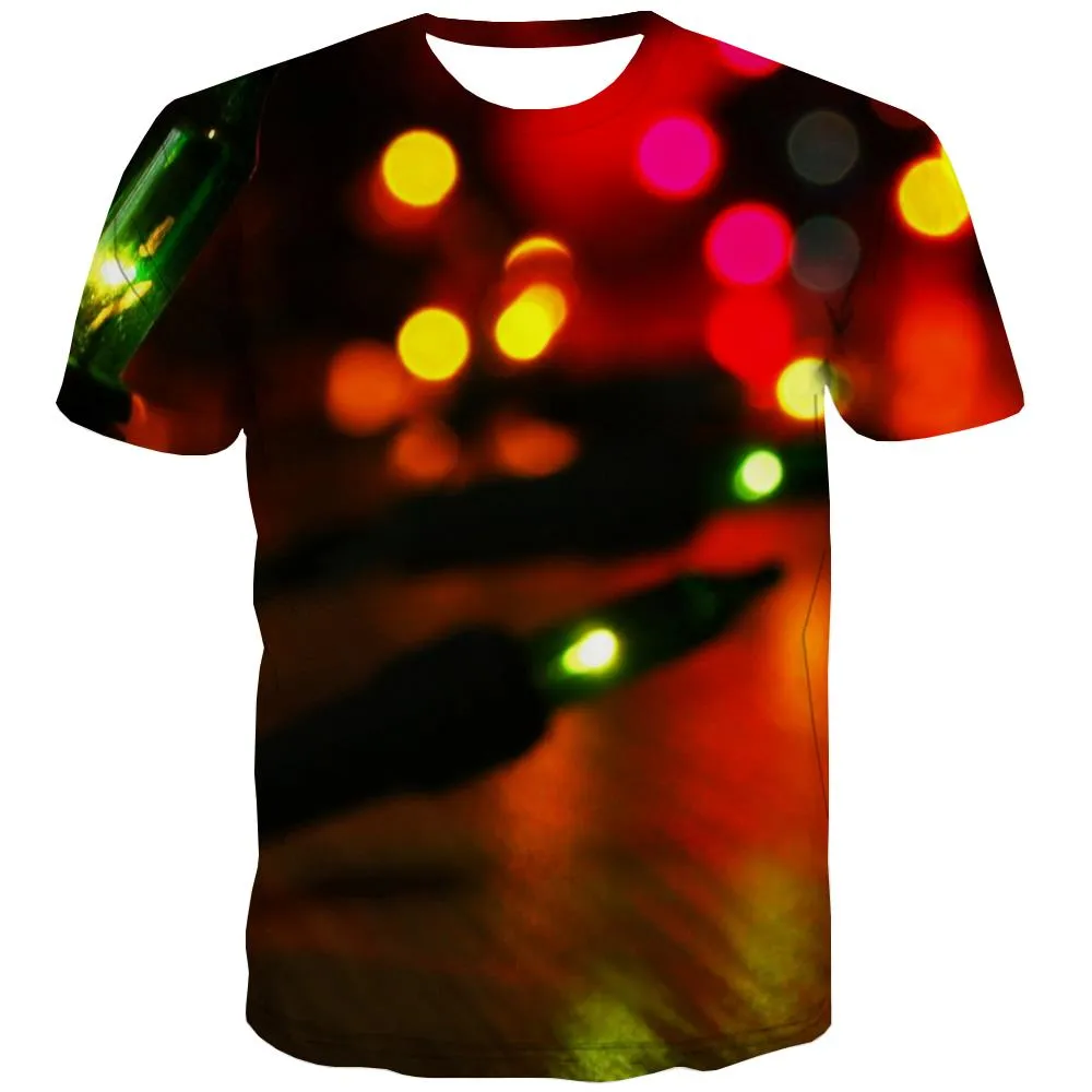 little lantern shirt Cool festival Casual Christmas art costume men