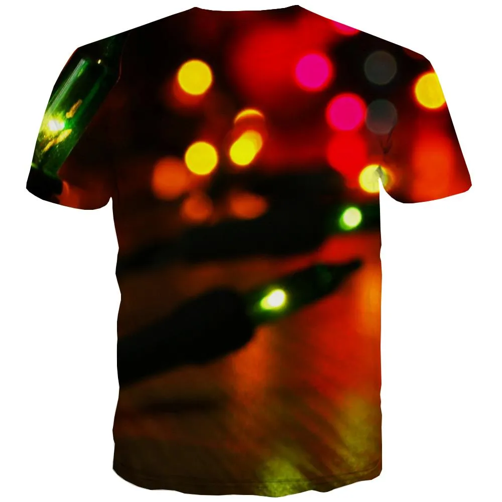 little lantern shirt Cool festival Casual Christmas art costume men