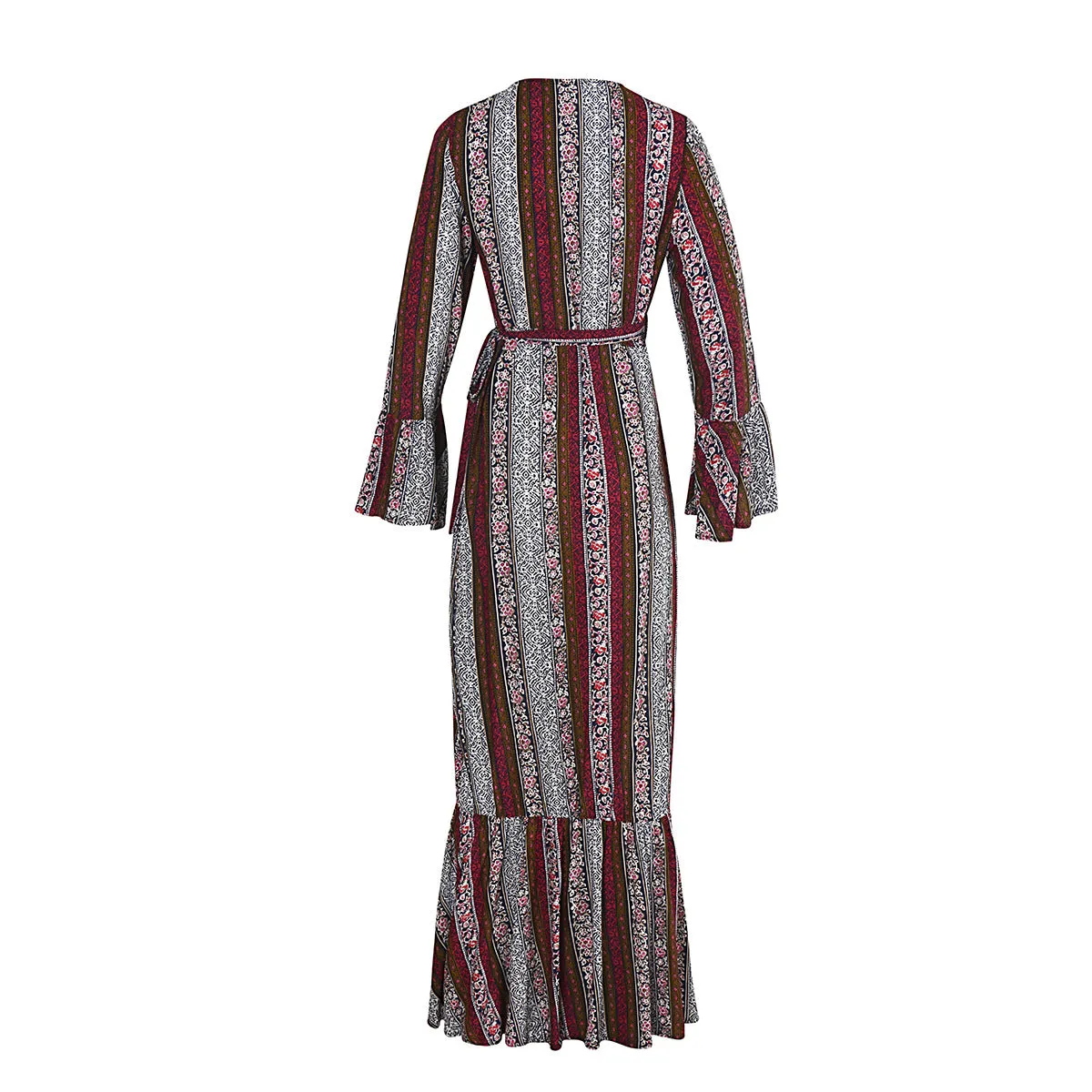 Long Bohemian Summer Wrap Dress.  3 prints to choose from.