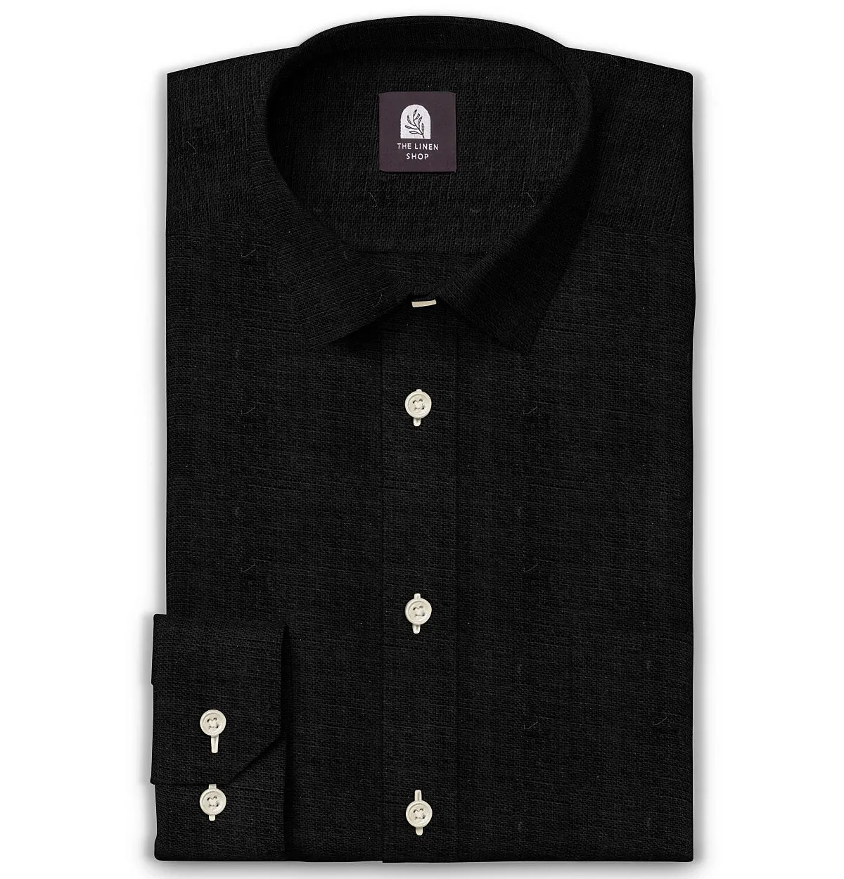 Long Sleeve Linen Shirt in Black