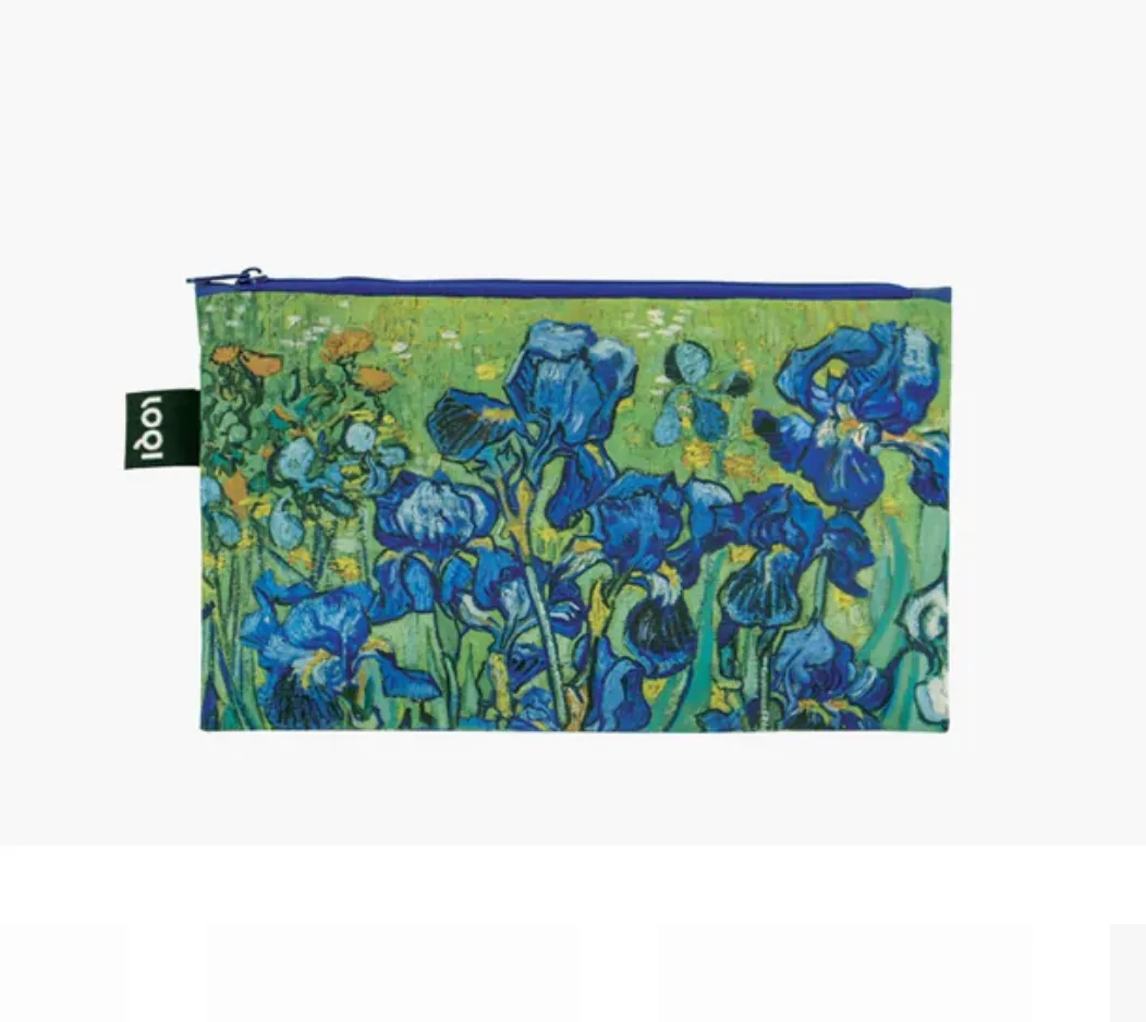 LOQI Reusable Zip Pocket Tote Bags – The Vincent Van Gogh – Set of 3