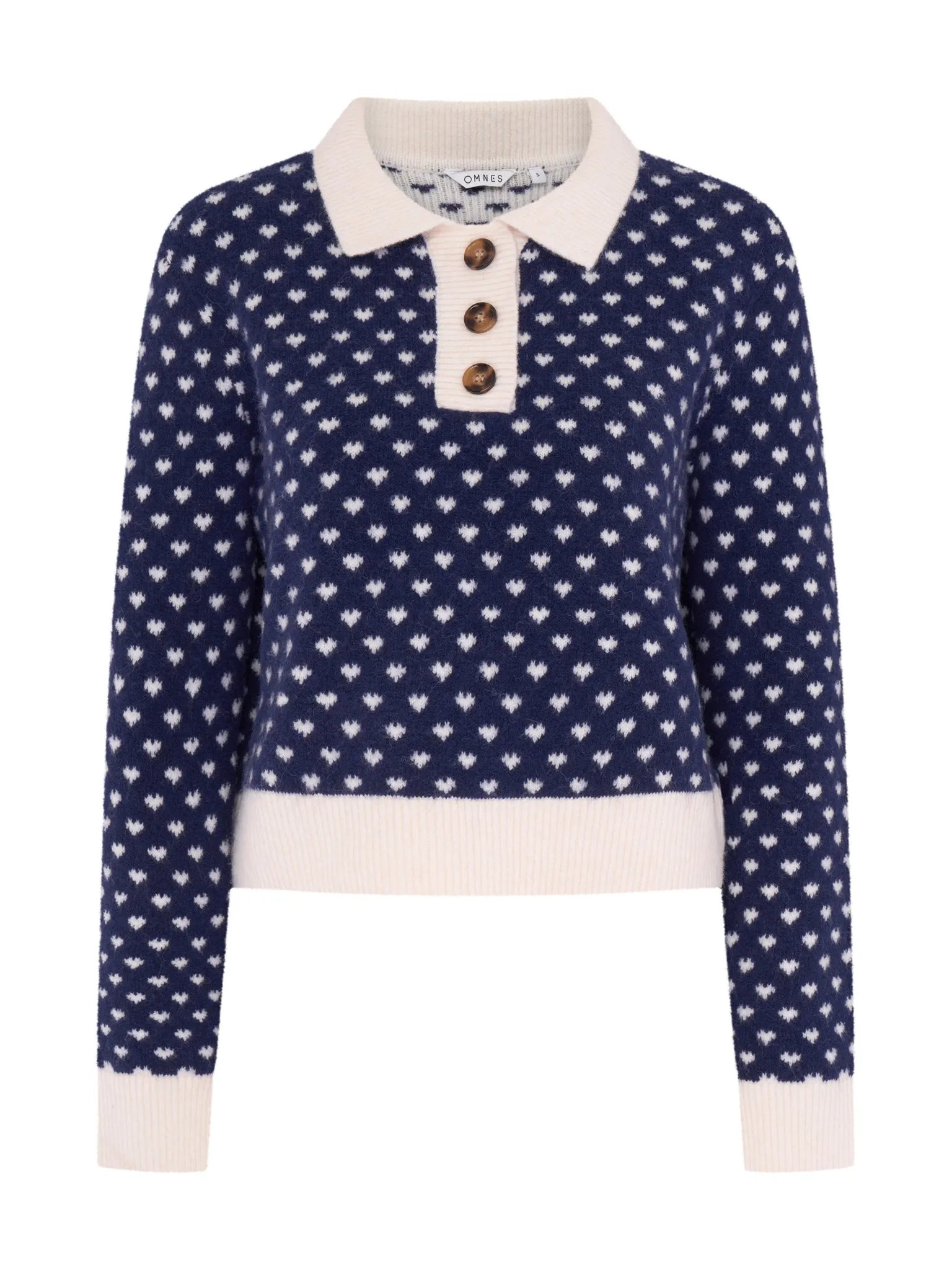 Loren Mini Heart Jumper in Navy