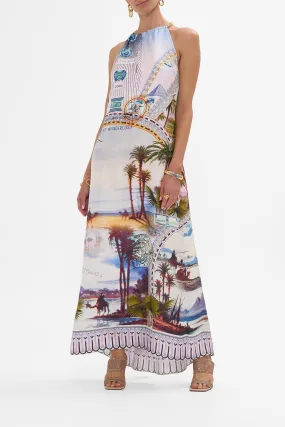 LOW BACK LONG DRESS WITH NECK HARDWARE CALL ME IN CAIRO