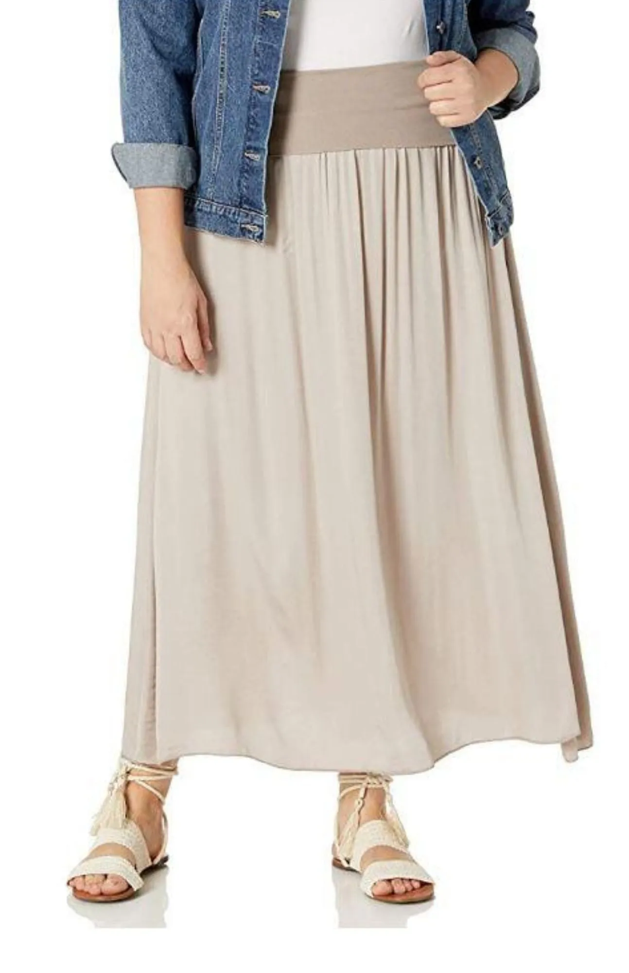 M Made in Italy - Plus Size Maxi Essential Skirt