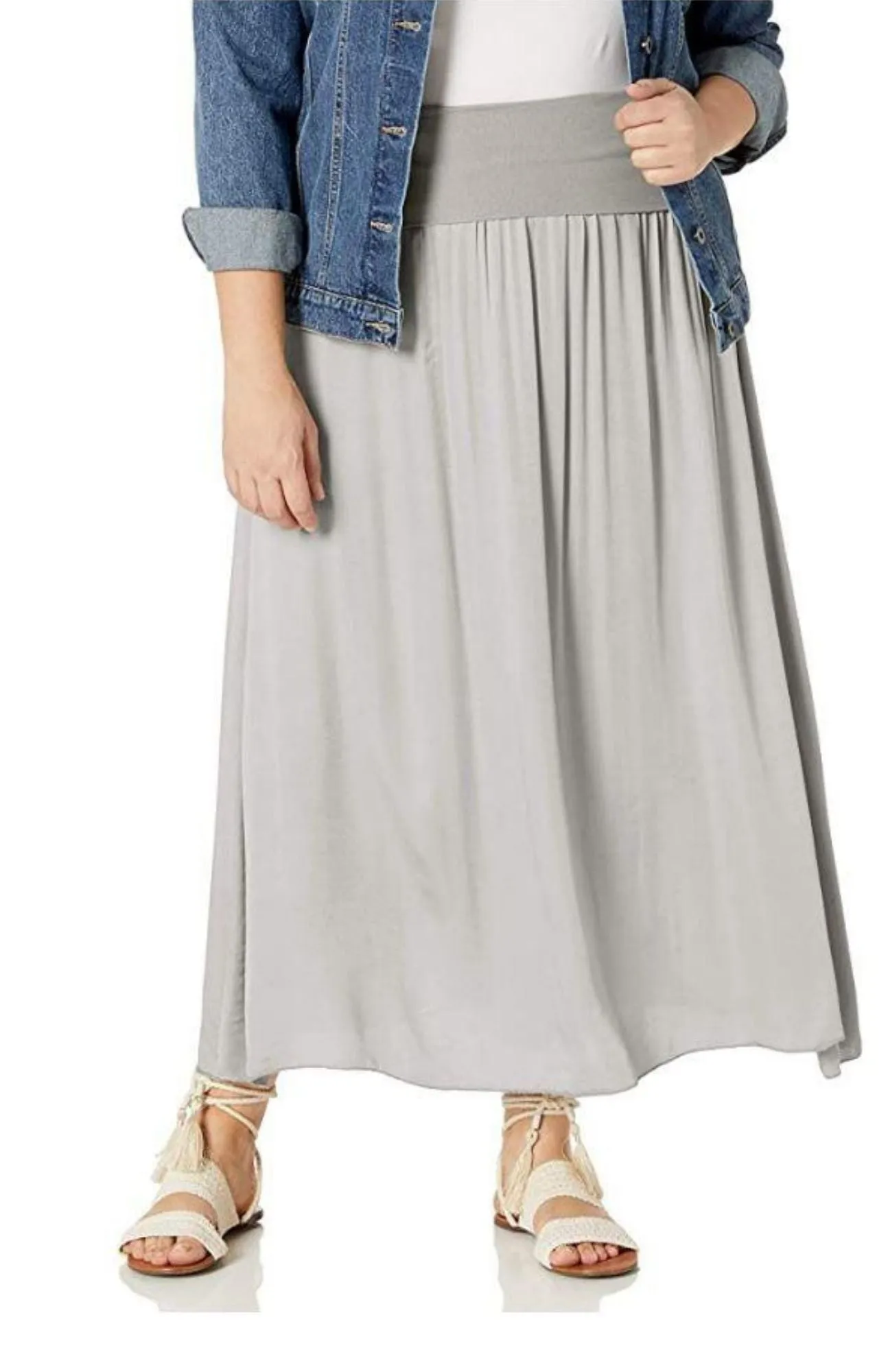 M Made in Italy - Plus Size Maxi Essential Skirt