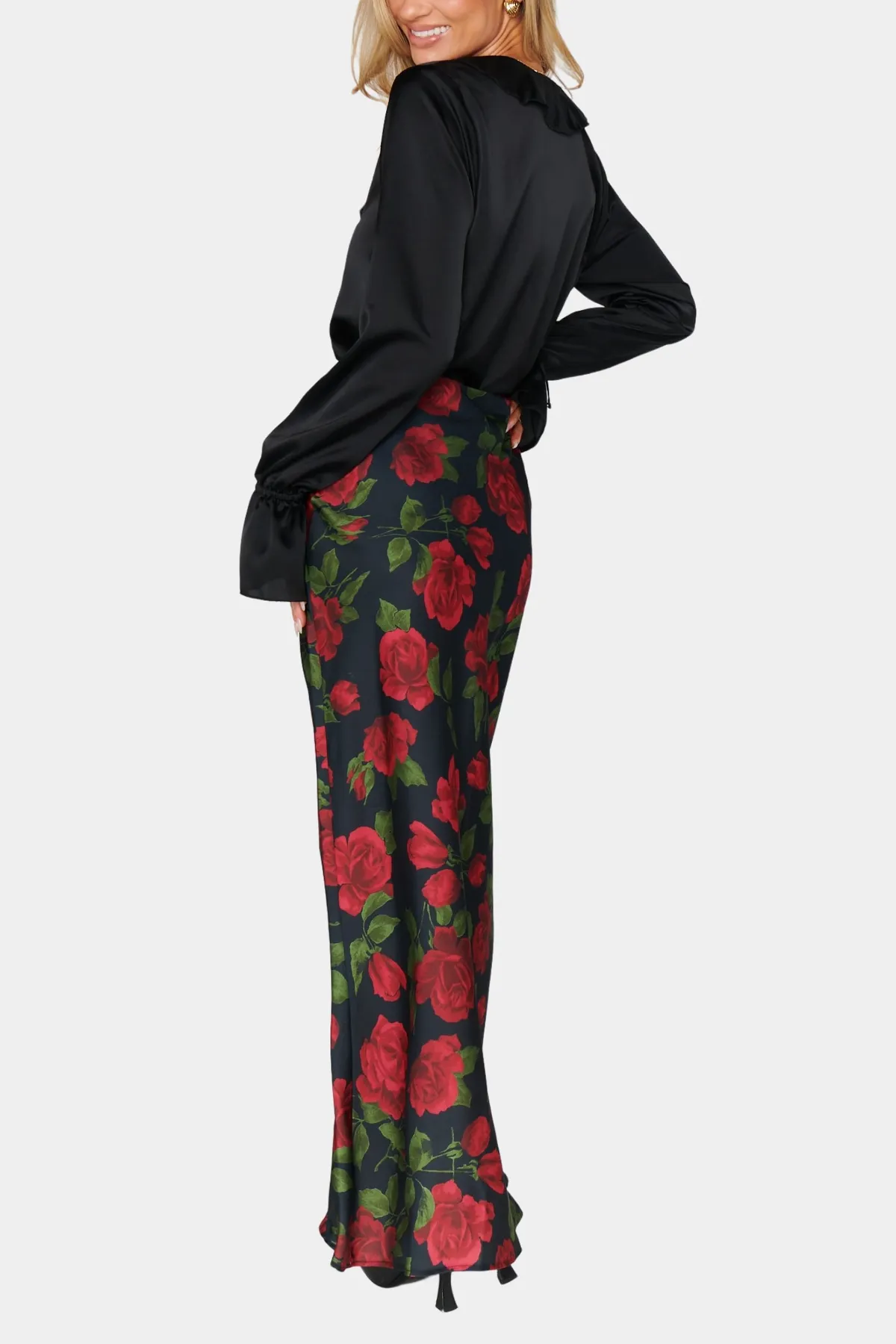 Maci Maxi Skirt in Send Me Roses