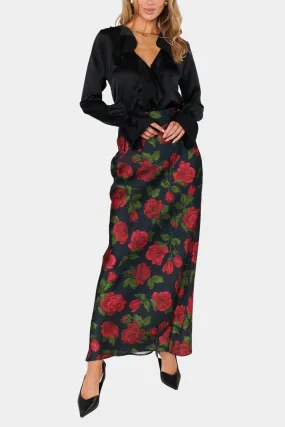 Maci Maxi Skirt in Send Me Roses