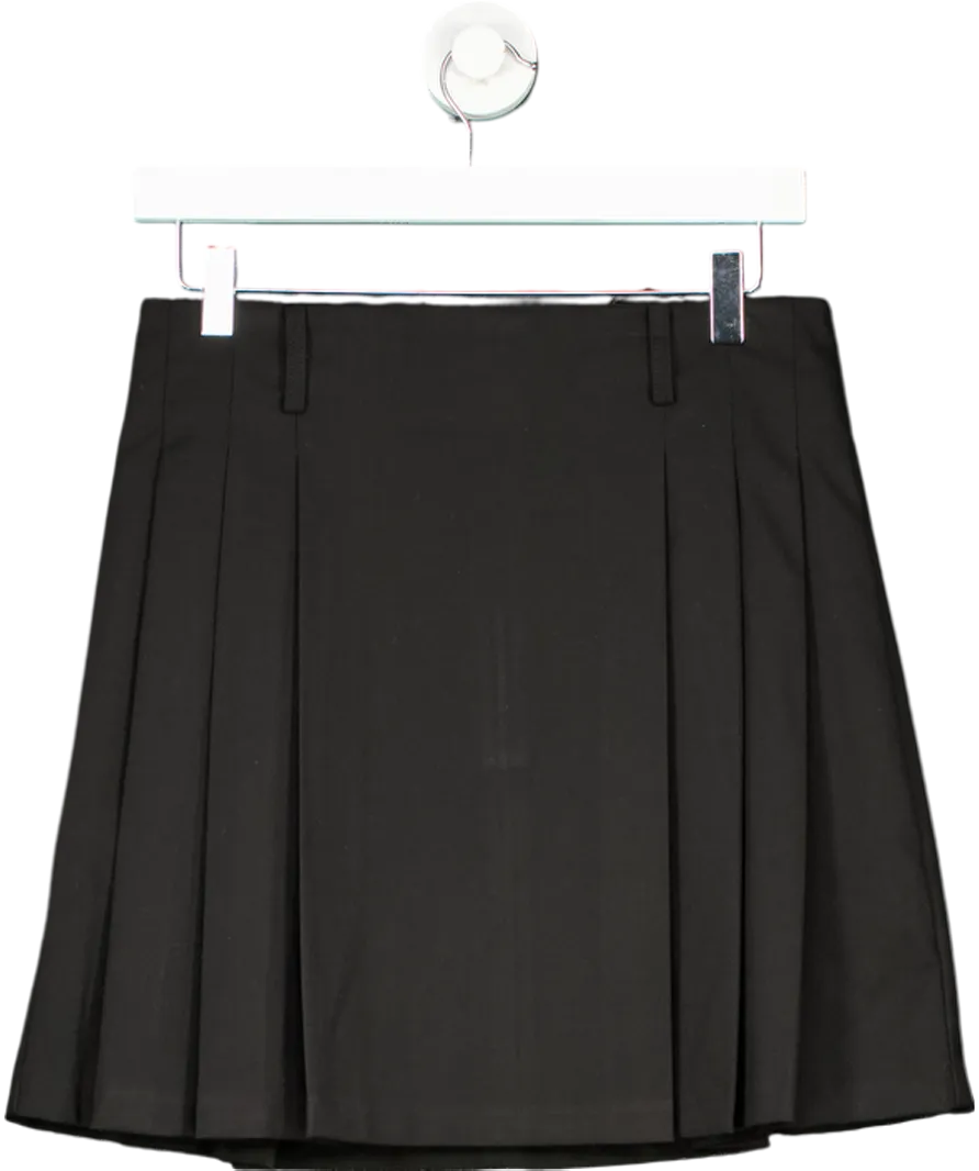 MANGO Black Pleated Skirt UK 10