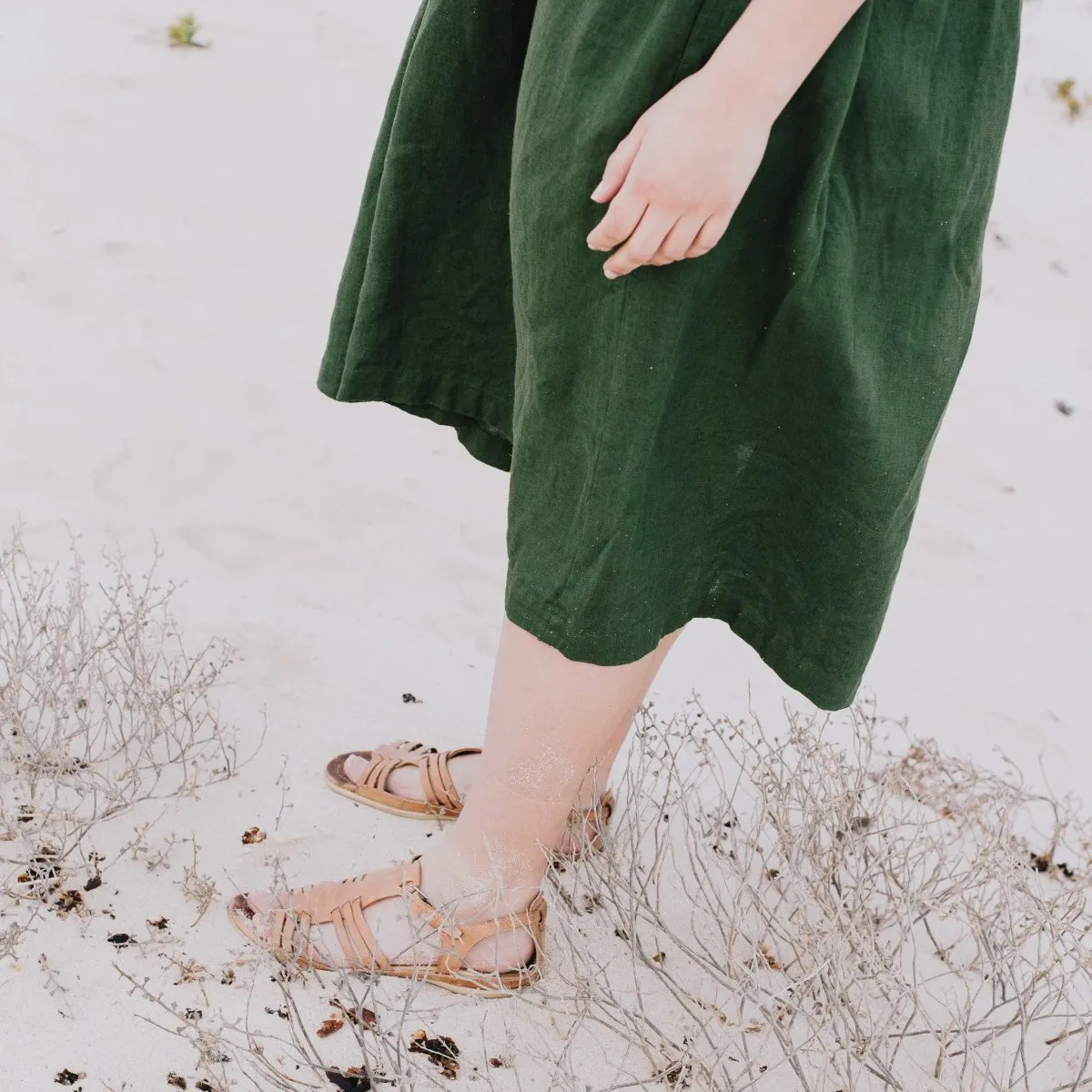 Maxi ODESA gathered linen dress