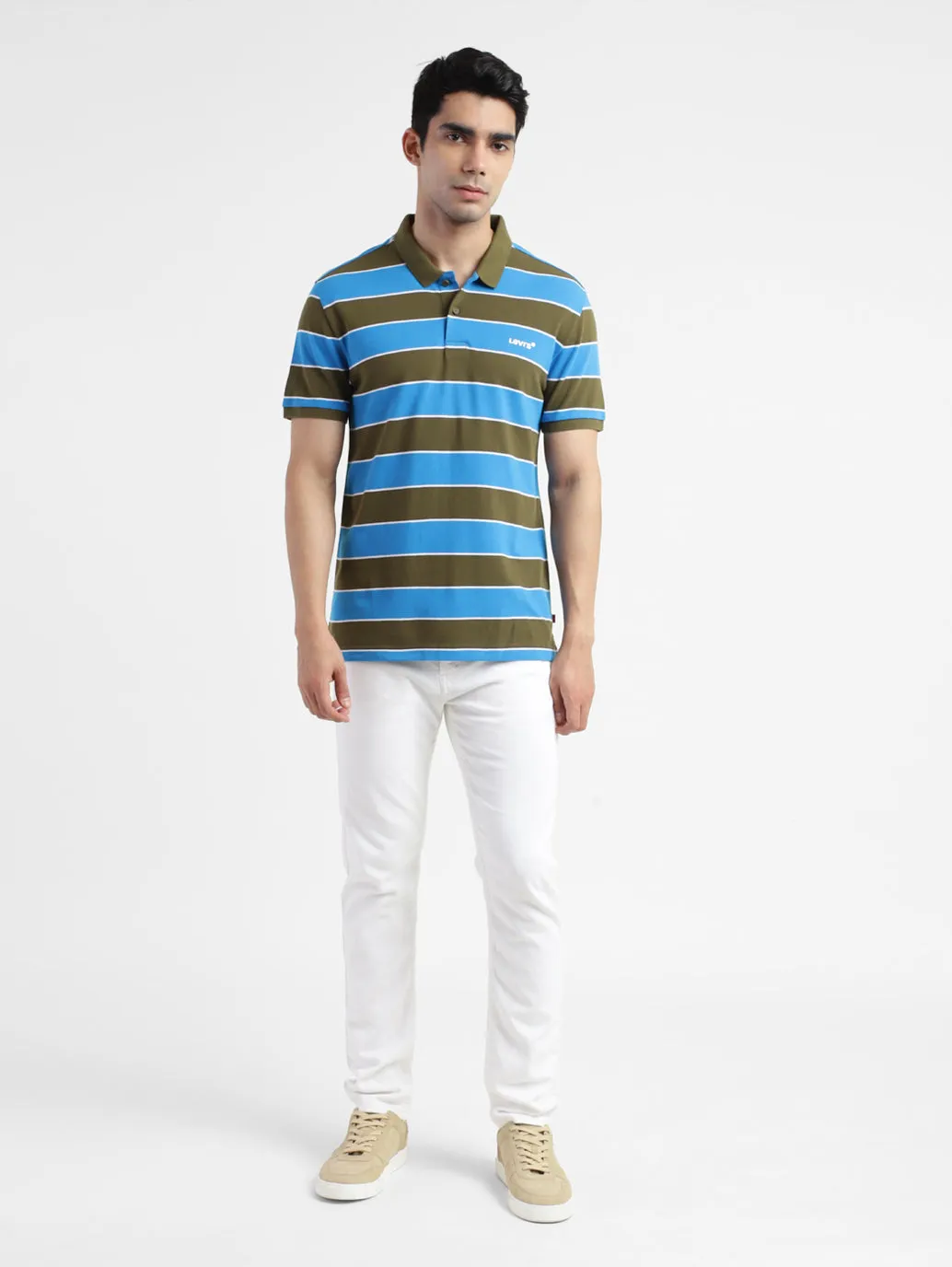 Men's Colorblock Polo T-shirt