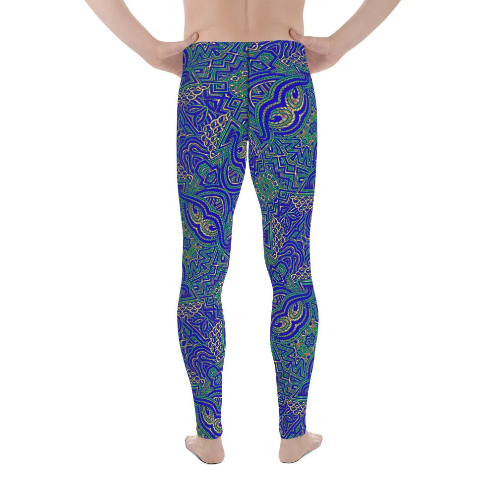 Men's Leggings, Ecstatic Dance, Festival Tights, Rave, Gym Leggings, Trippy Leggings, Wrestling, Yoga