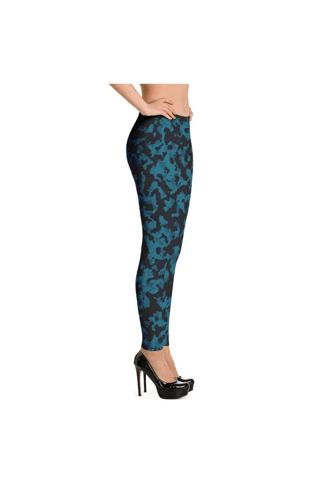 Midnight Blue Camouflage Leggings