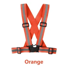 Mob Elastic Safety Reflective Belt For Cycling, Running & Walking (ORANGE)