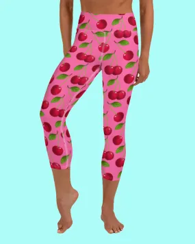 Mon Cherie Candy Pink Yoga Capri Leggings