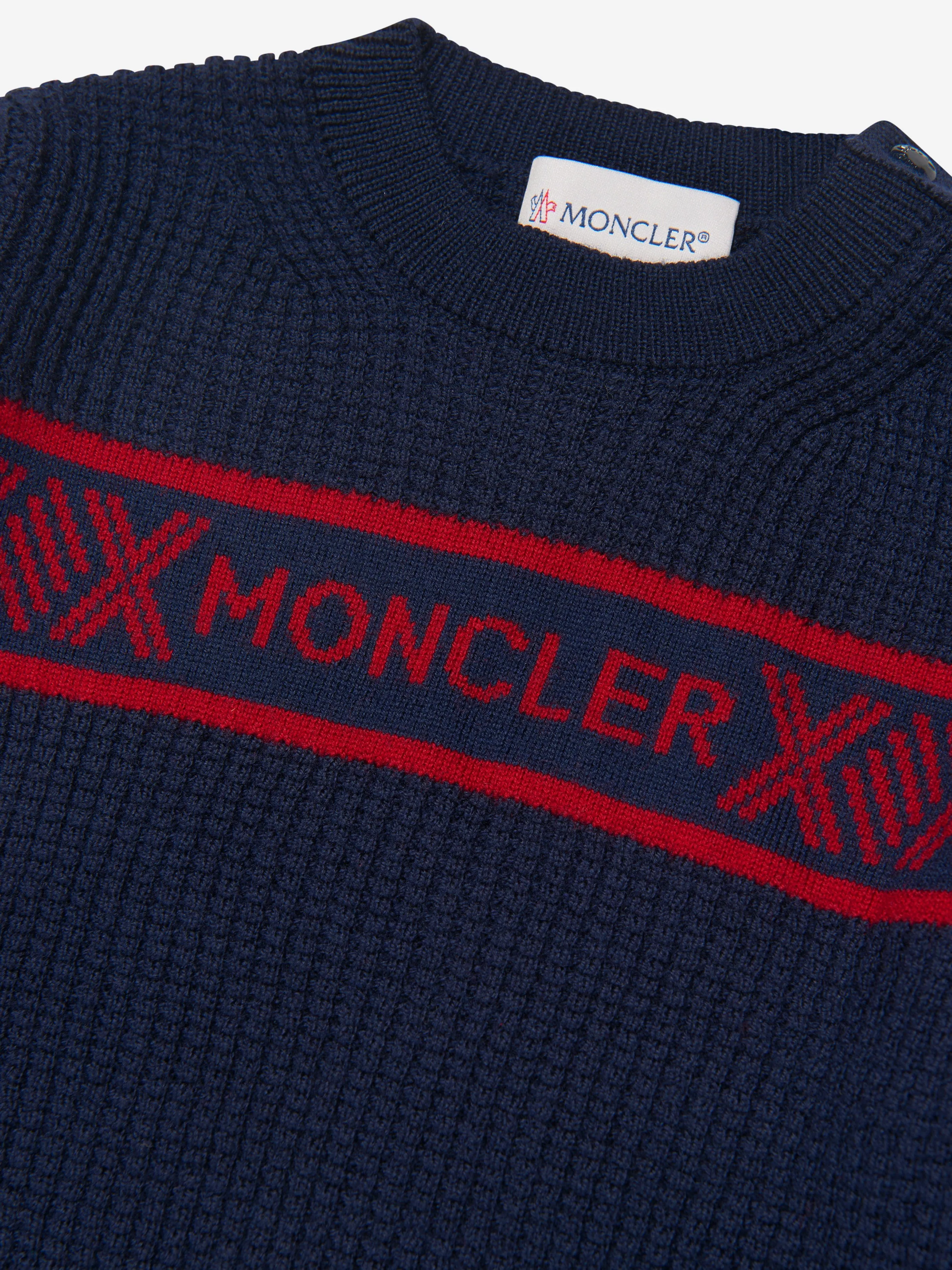 Moncler Enfant Baby Boys Contrast Wool Knitted Jumper