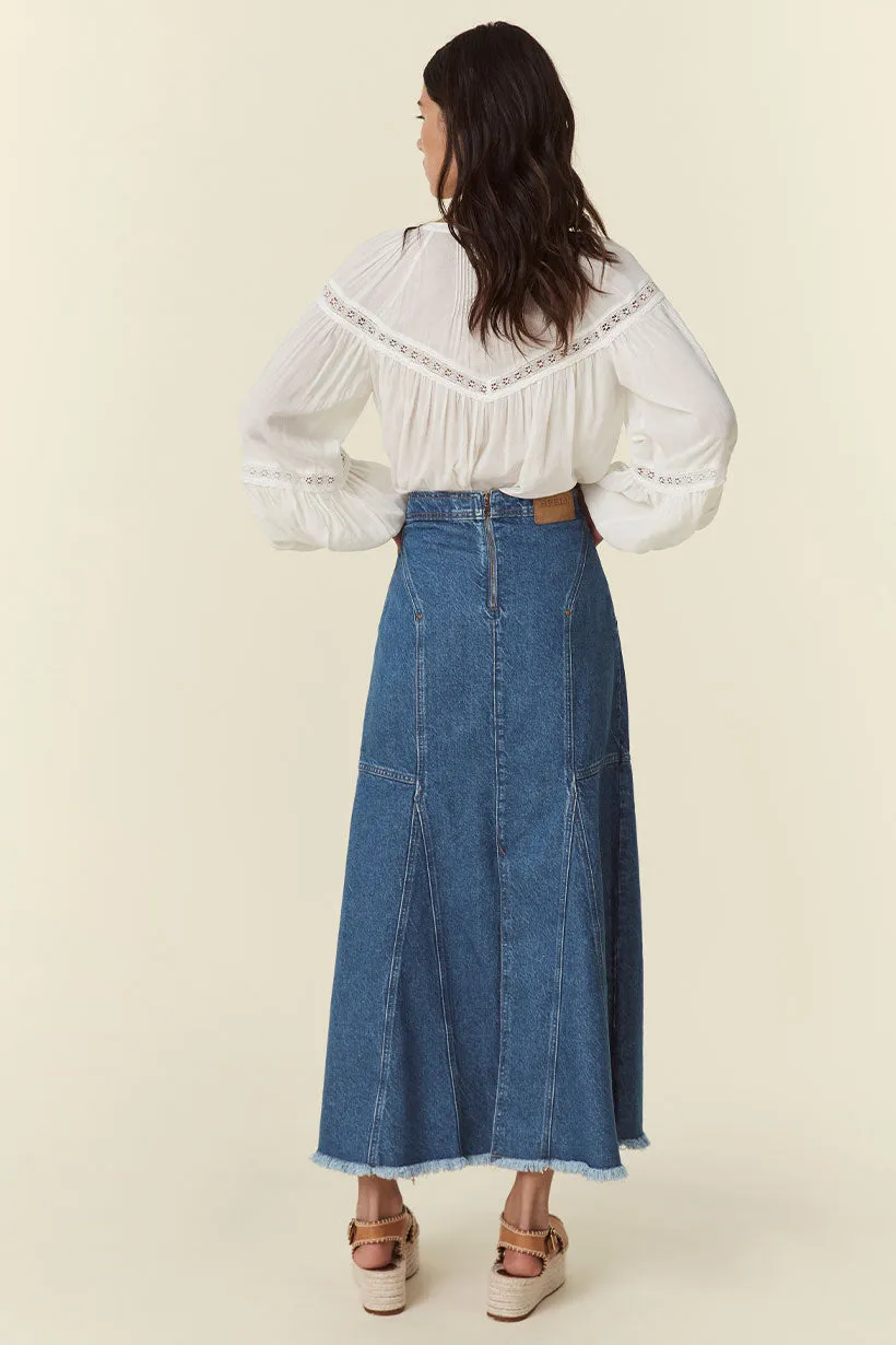 Muse Denim Maxi Skirt