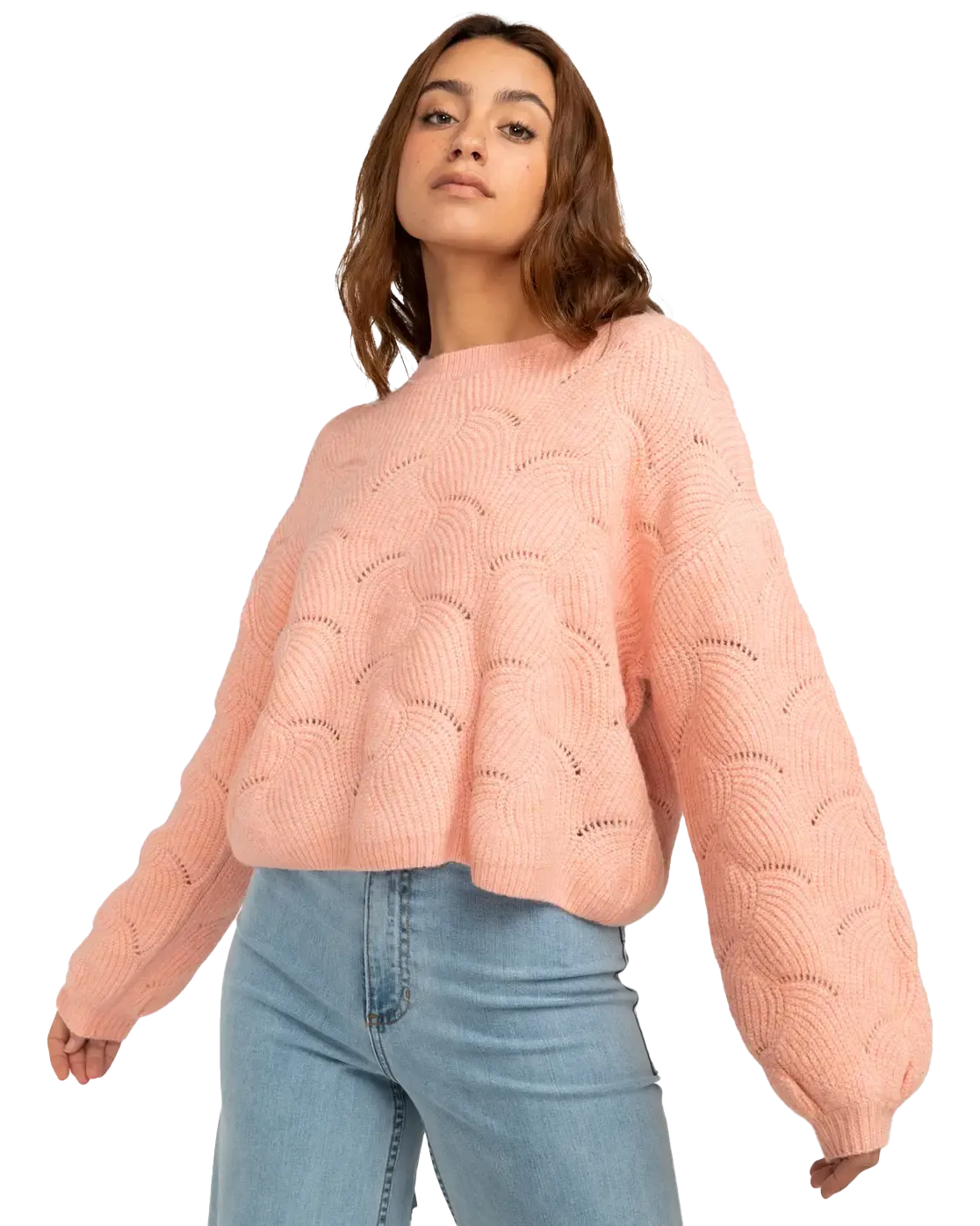 Mystic Girl Jumper in Peach Pit