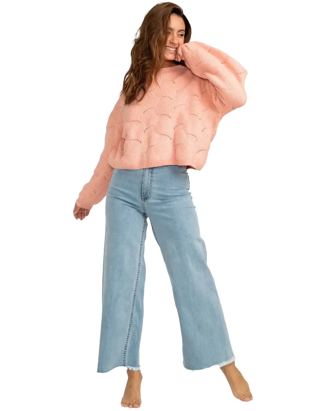 Mystic Girl Jumper in Peach Pit