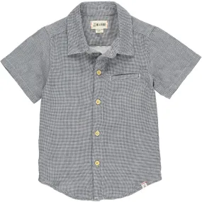 Newport S/S Shirt - Navy Micro Plaid