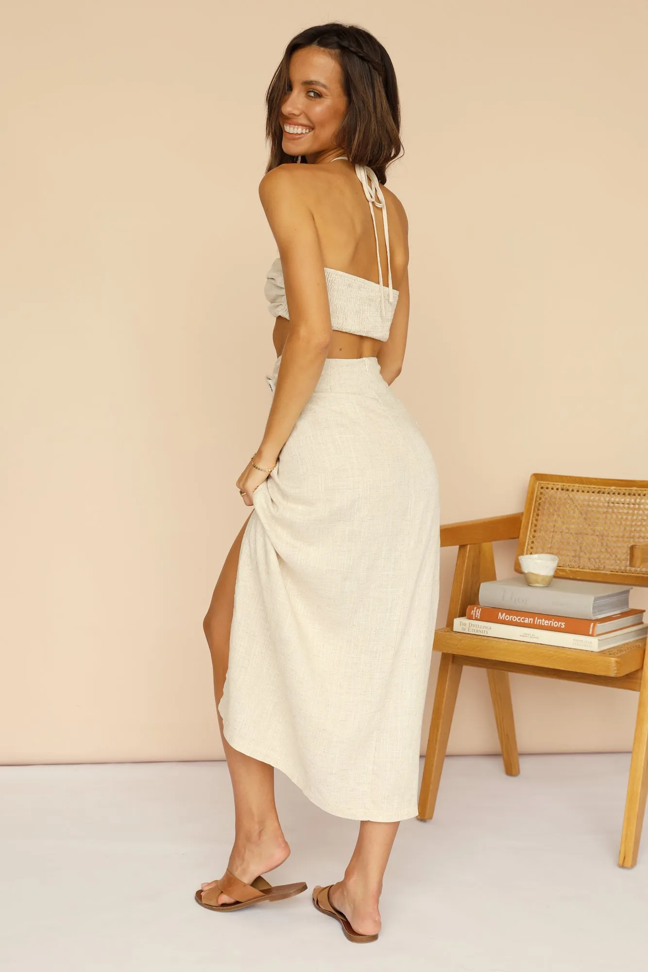 Nothing Has Changed Maxi Skirt Beige