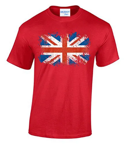 Novelty Mens T-Shirts For Men Tops Summer Cool Funny Tees British Flag T-Shirt Uk Vintage Flag Shirtmen T Shirts