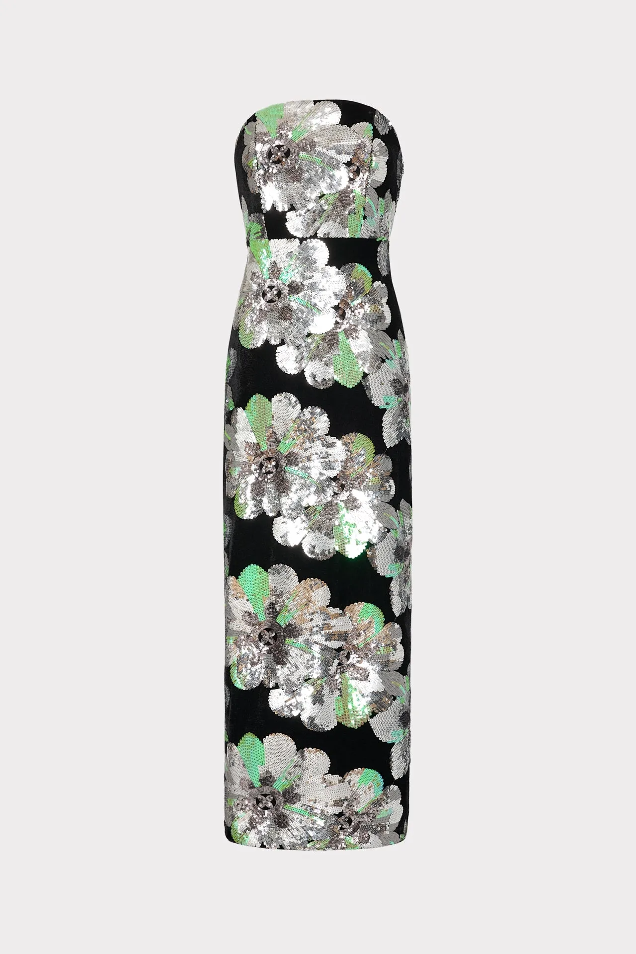 Orion Velvet Floral Sequins Dress