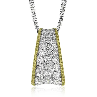 Pendant Necklace in 18K Gold with Diamonds