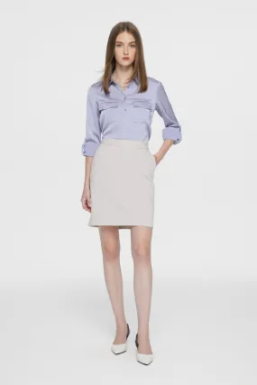 Penny Soft Touch Stretchable Herringbone Suit Skirt