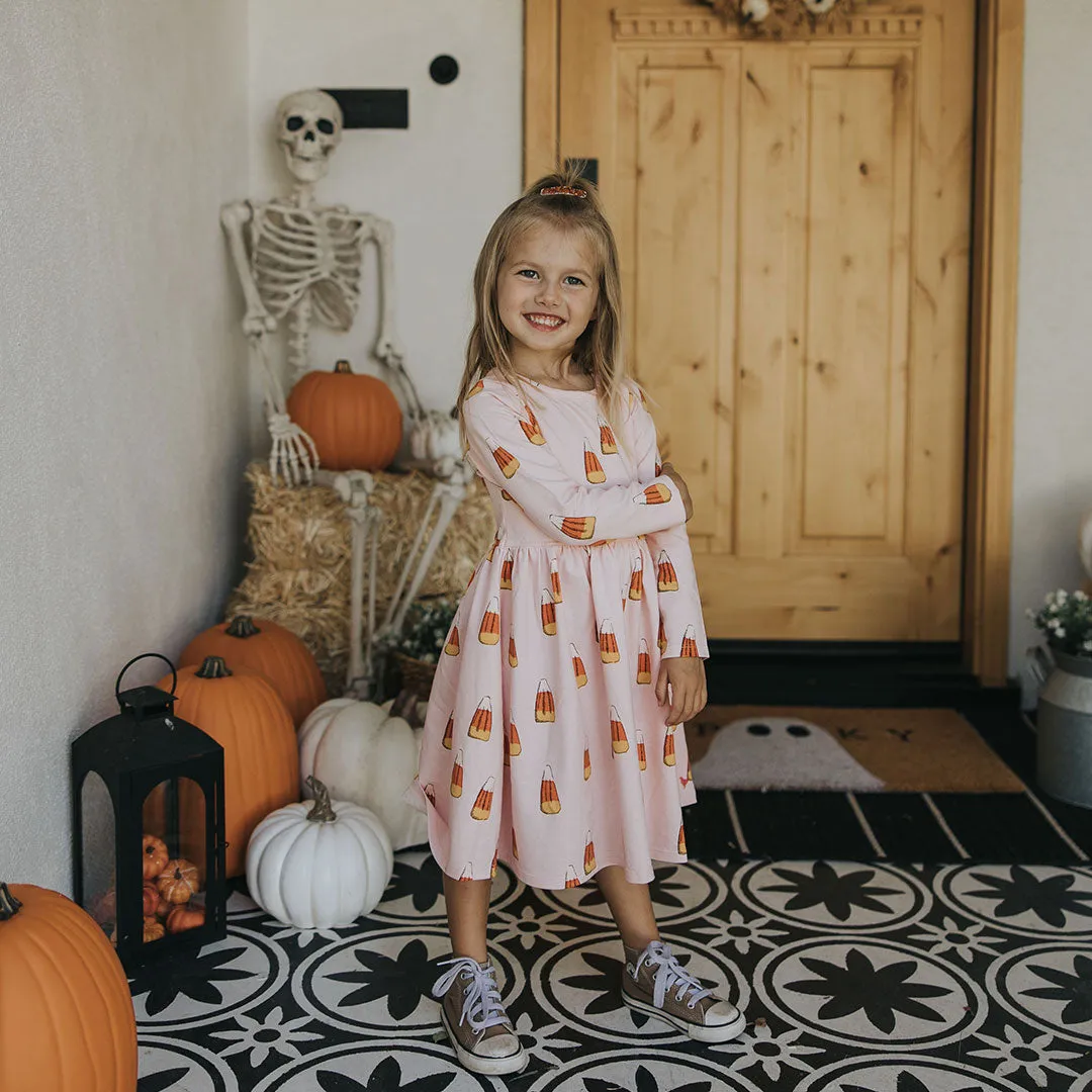 Pink Chicken Girls Organic Steph Dress - Candy Corn