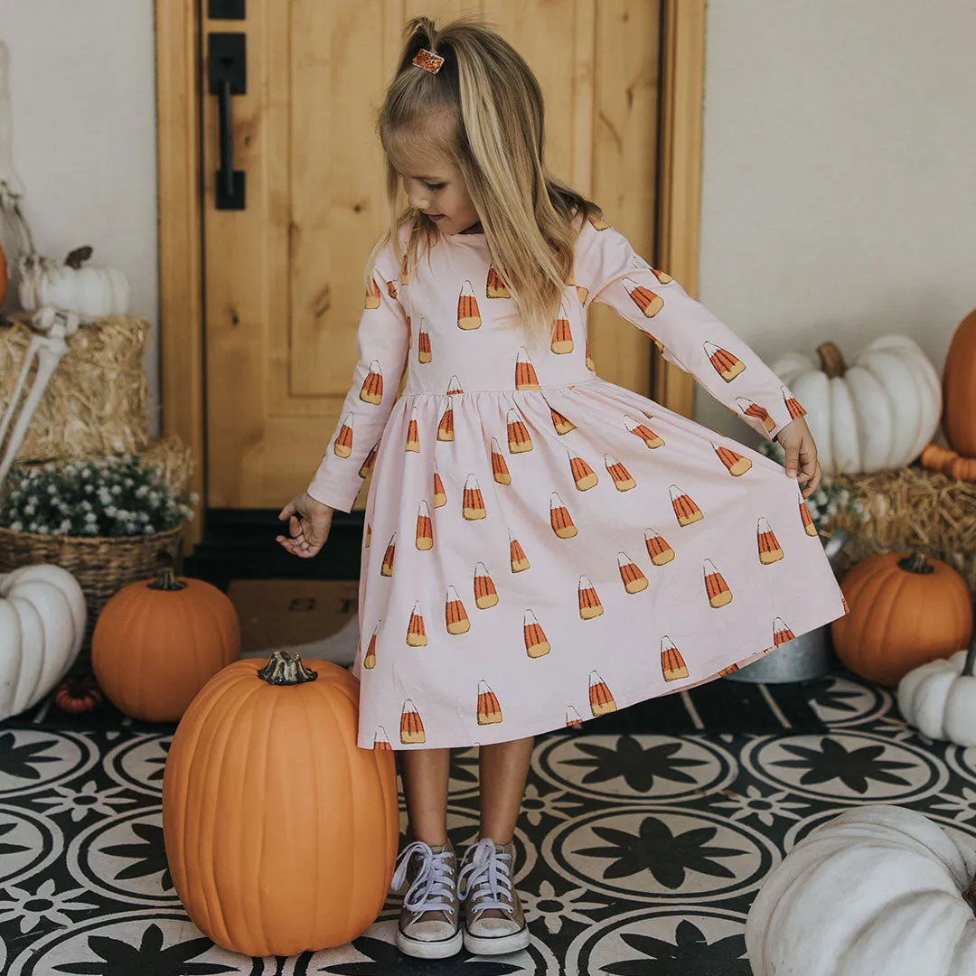 Pink Chicken Girls Organic Steph Dress - Candy Corn