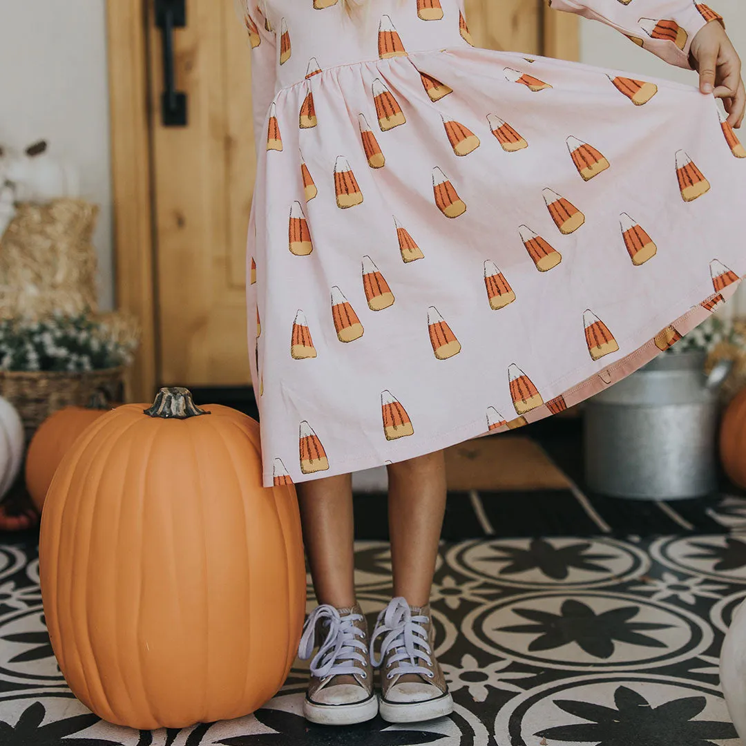 Pink Chicken Girls Organic Steph Dress - Candy Corn