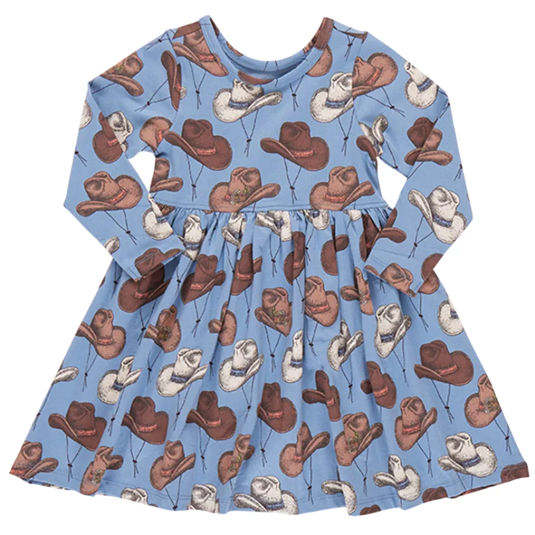 Pink Chicken Girls Organic Steph Dress - Cowboy Hats