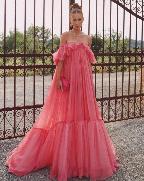 Pink long formal prom dress, long evening party Gown     fg897