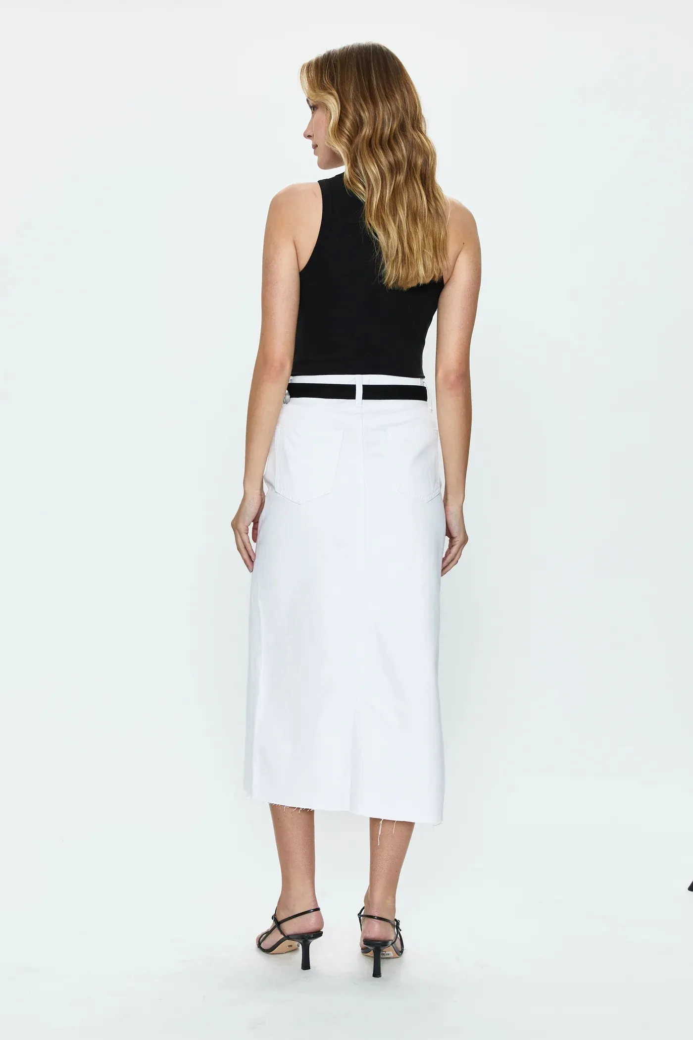 PISTOLA - ALICE MIDI SKIRT WHITE