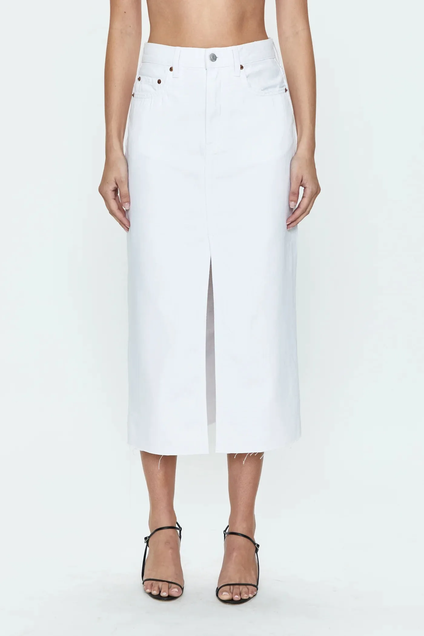 PISTOLA - ALICE MIDI SKIRT WHITE