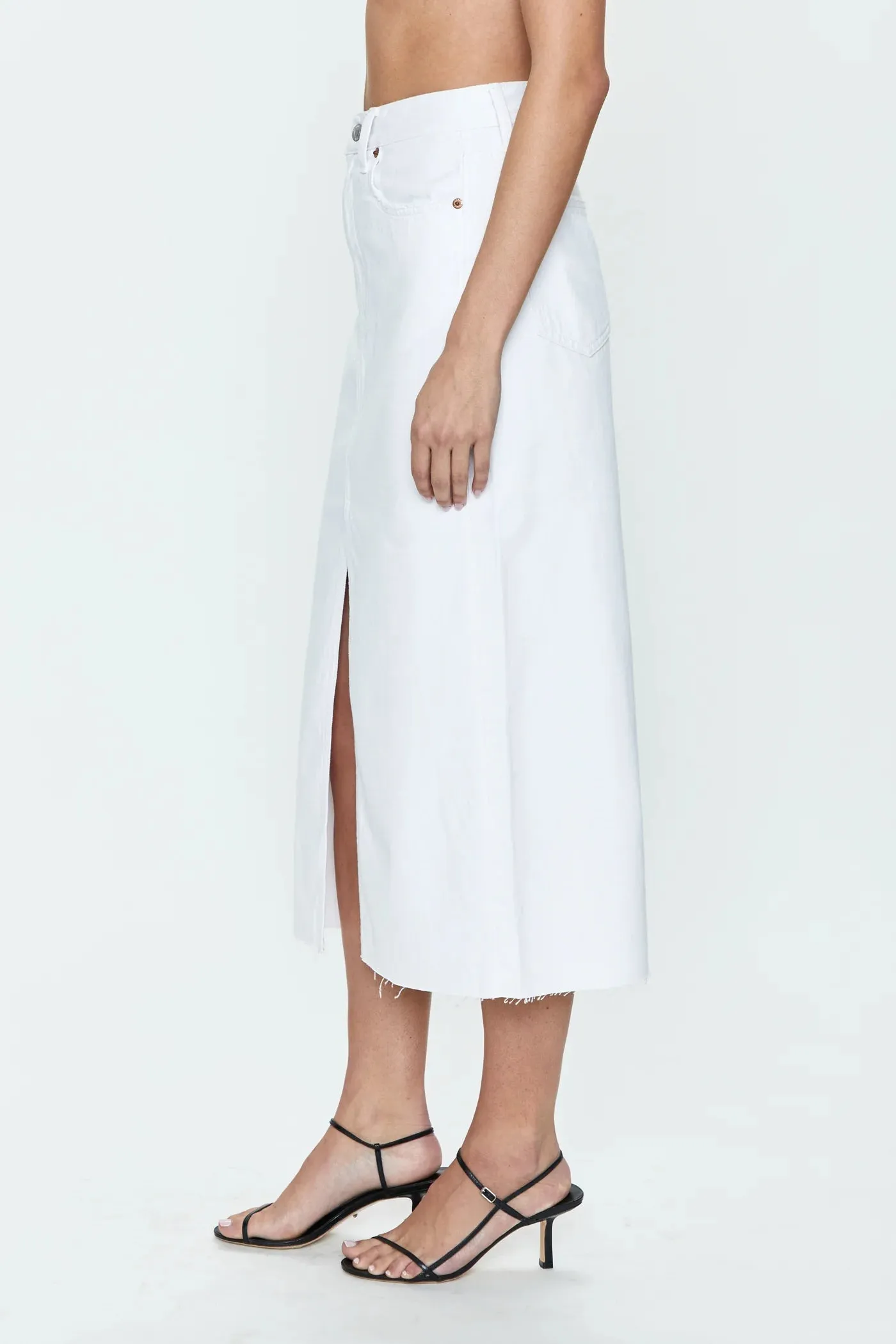 PISTOLA - ALICE MIDI SKIRT WHITE