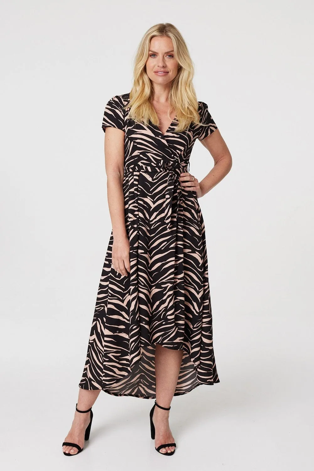 Printed High Low Maxi Dress