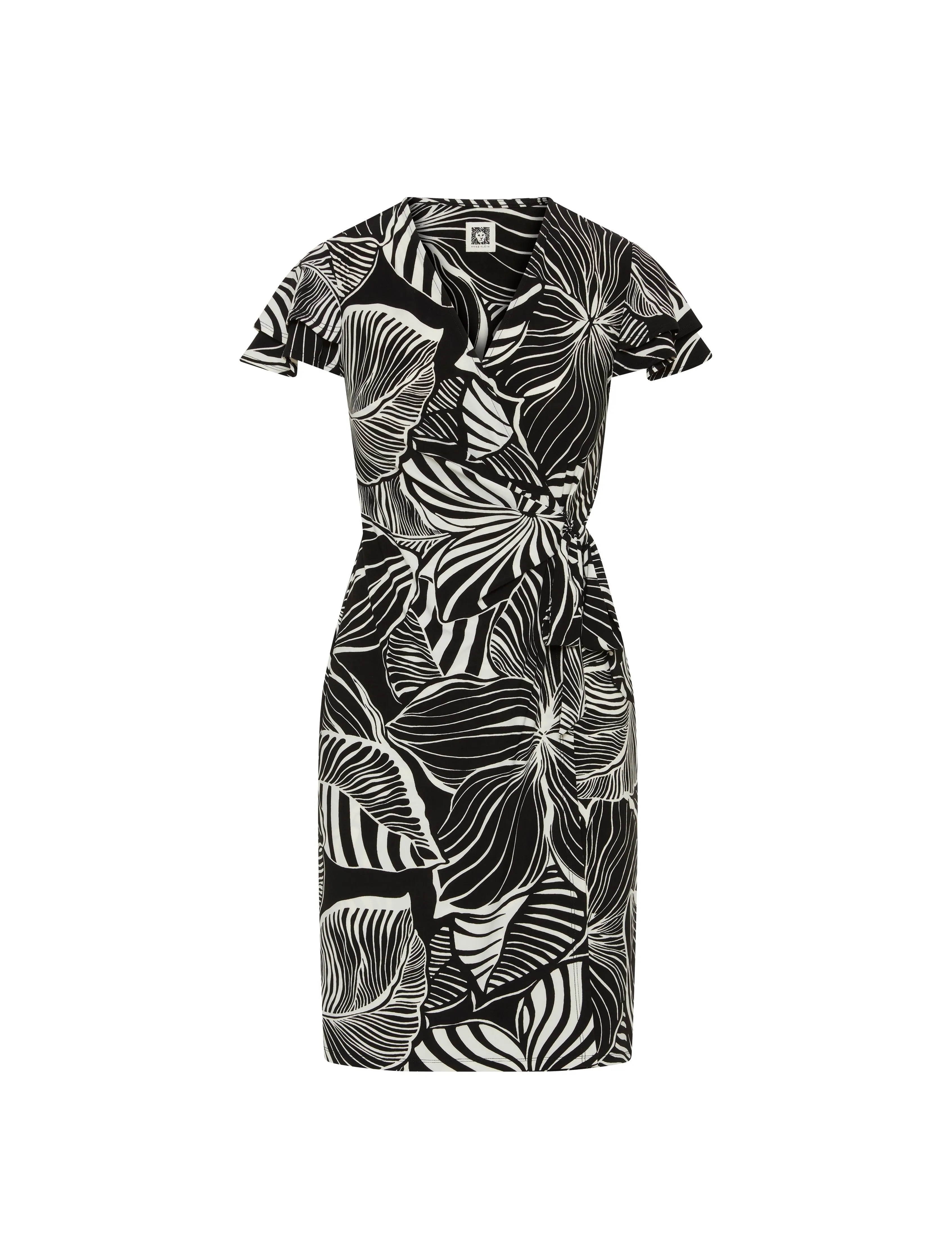 Printed Ity Classic Wrap Dress- Sale