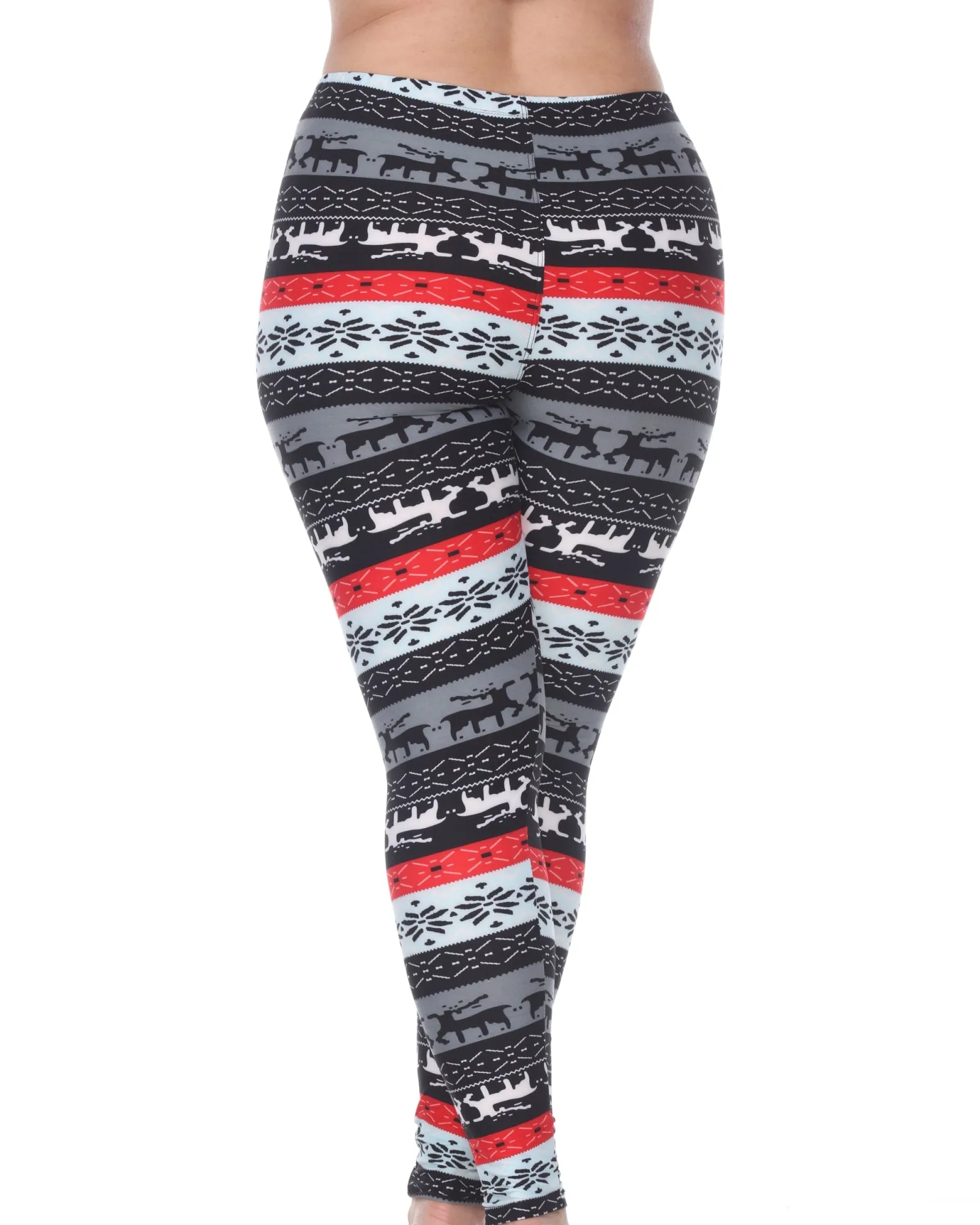 Printed Leggings | Grey Red