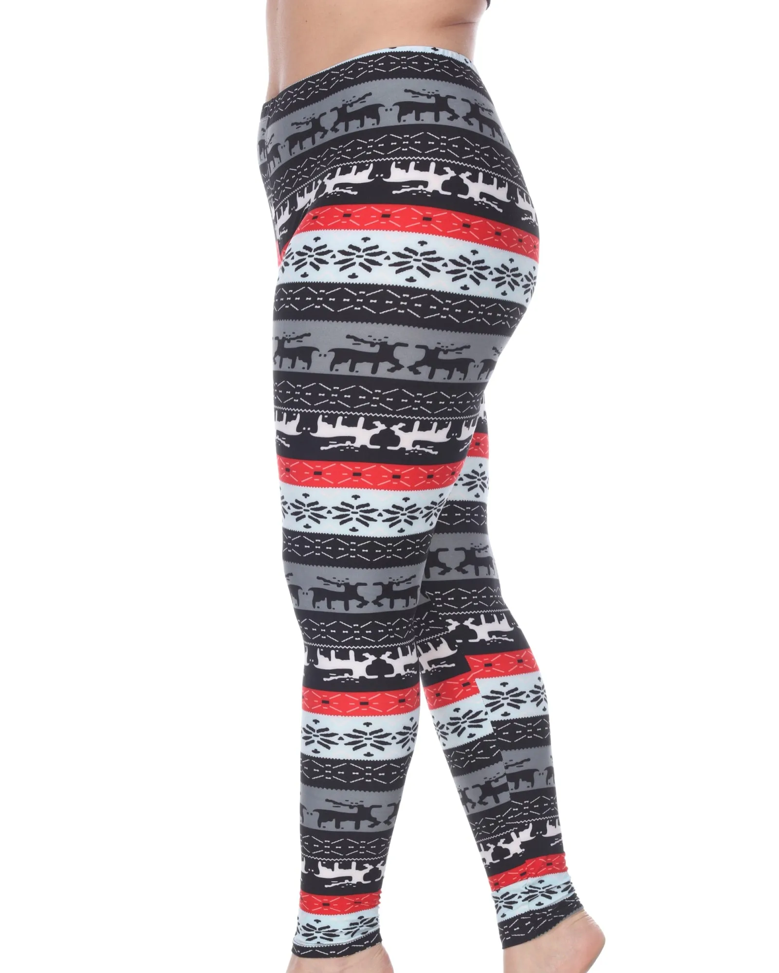 Printed Leggings | Grey Red