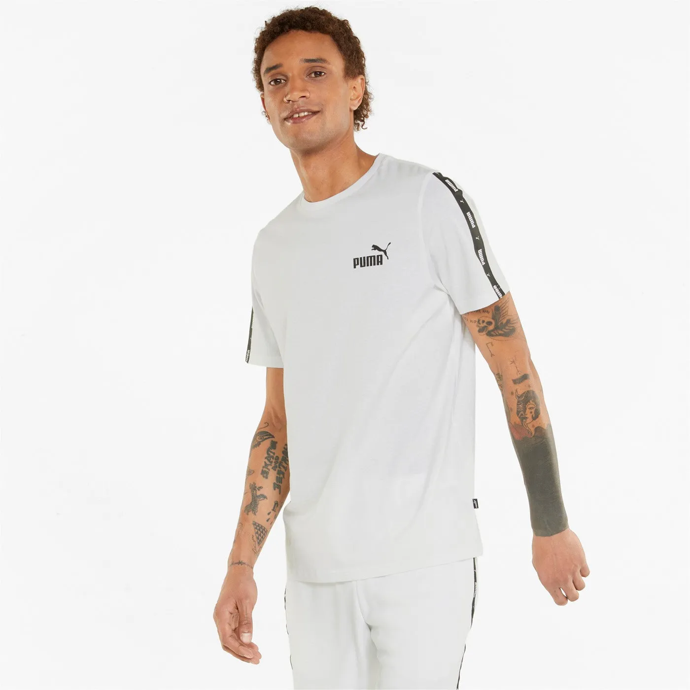 Puma maglietta manica corta da uomo ESS  Tape 847382-02 bianco