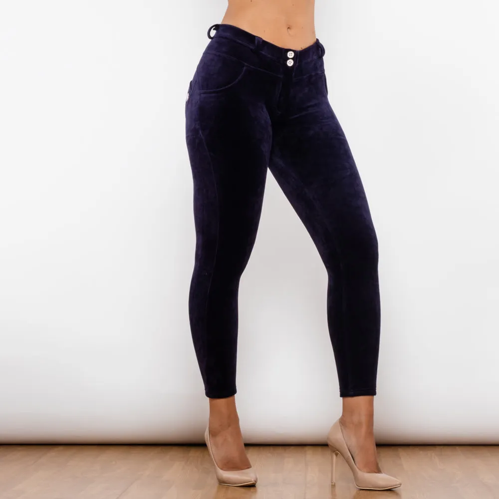 Purple Orchid Chenille Middle Waist Lifting Leggings