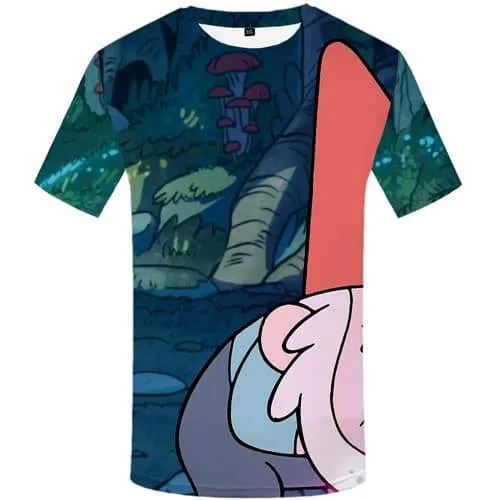 Rainbow T shirts Men Cartoon Tshirt Printed Forest T-shirts 3d Colorful T shirts Funny Gothic Tshirts Casual Short Sleeve