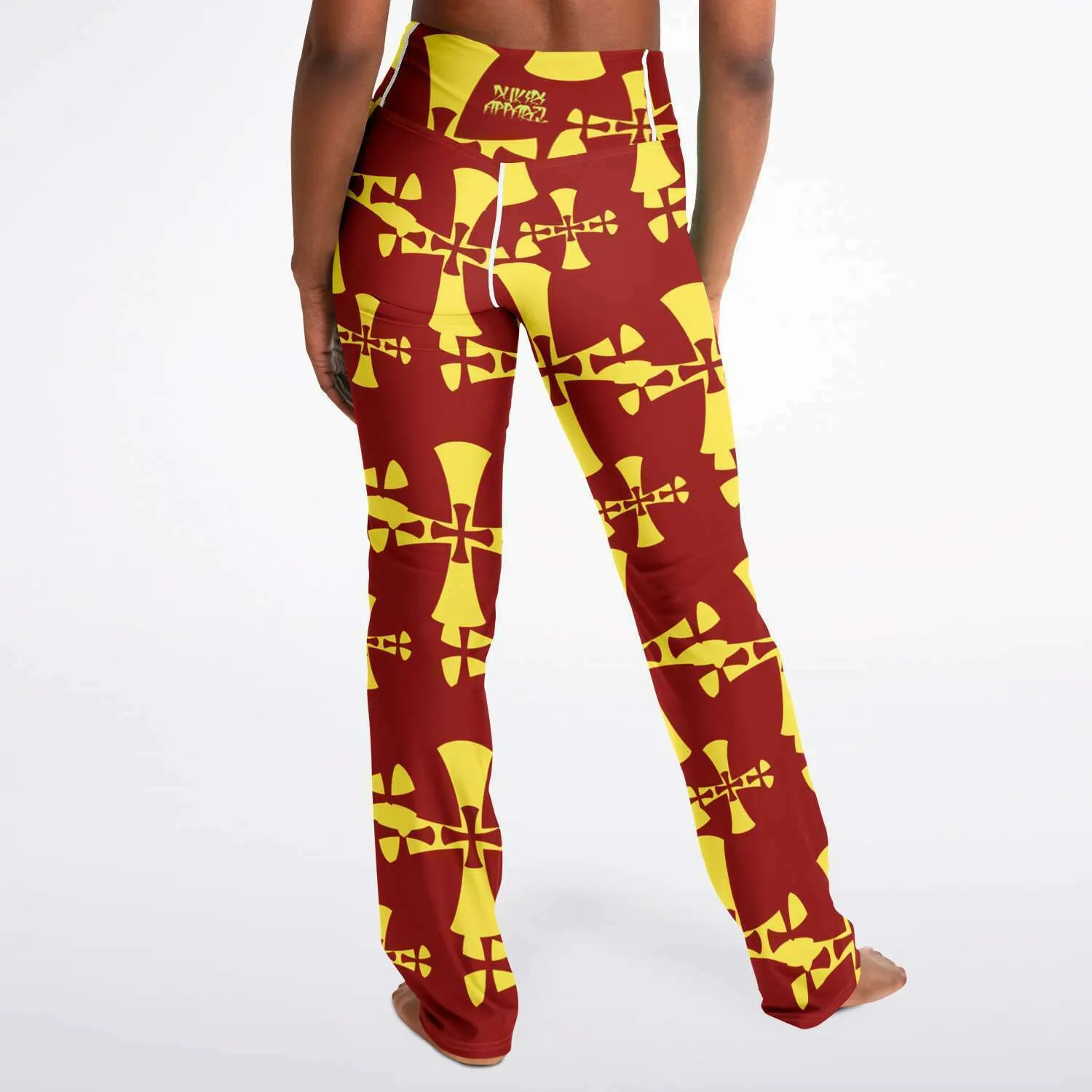 Red Crusader Flare Red-Yellow Leggings