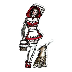 Red Riding Hood Pinup Sticker