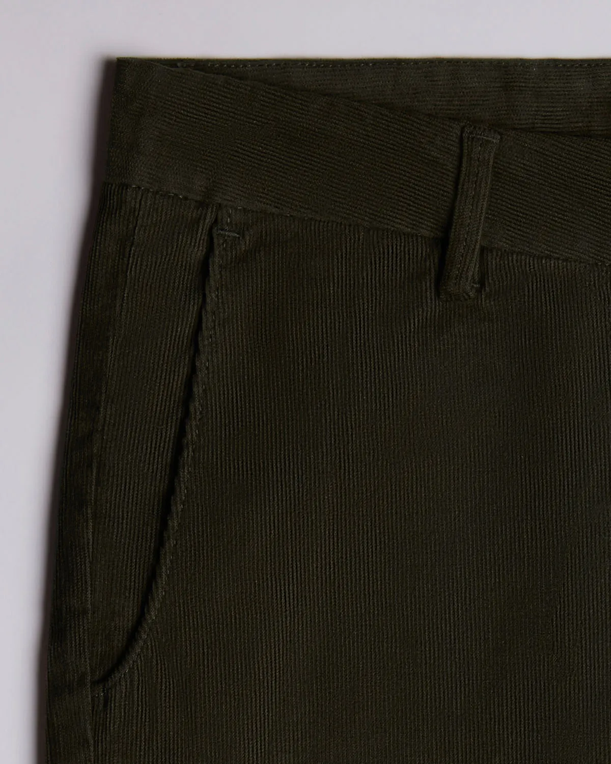 Regal Corduroy Stretch Chinos - Olive