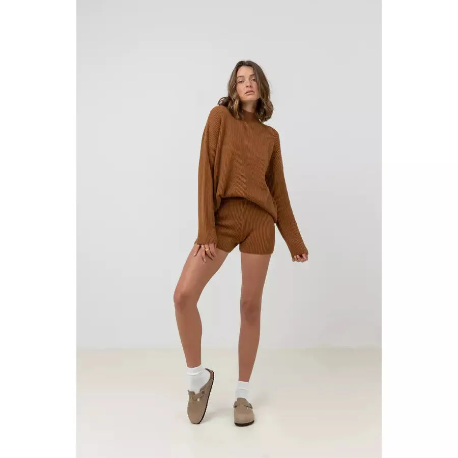 Rhythm Classic Knit Jumper Caramel