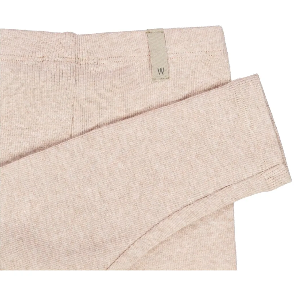 Rib Leggings - rose melange