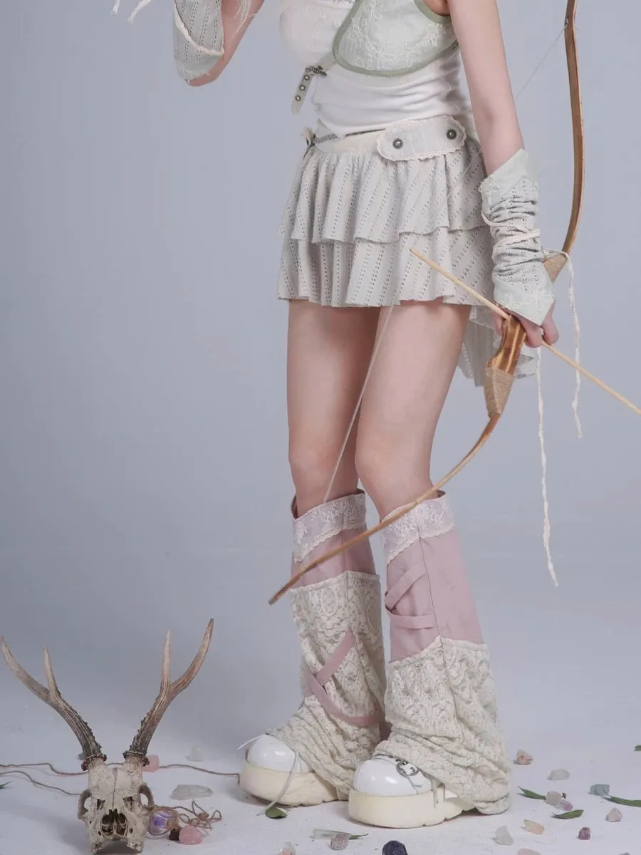 Rose Island AW24 Elf Guardian - Assassin Girl Mini Skirt with knife pocket